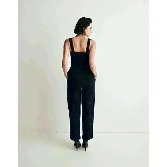 Madewell‎ Denim Black Zip Front Jumper Size 10 NWT Retails for $138 Sold Out - Picture 3 of 8